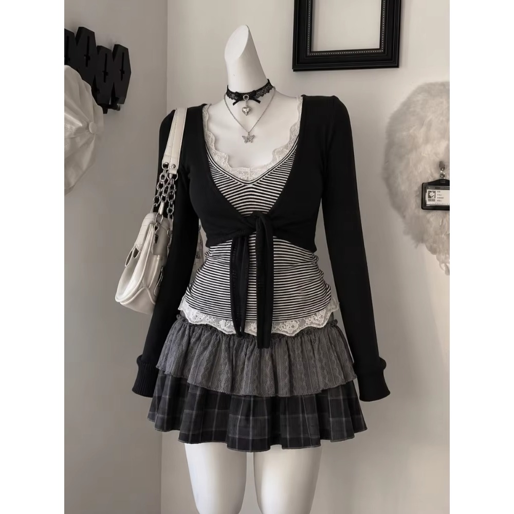 Vintage Fashion Pieces - Корейский модный комплект из двух предметов: