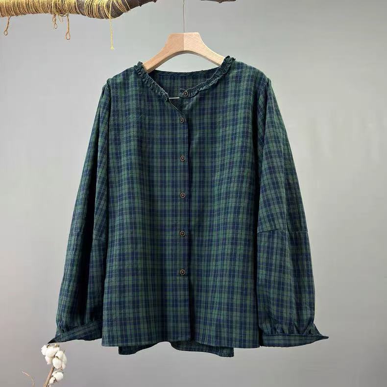 Vintage Fashion In Japan - Японская модная женская рубашка в клетку