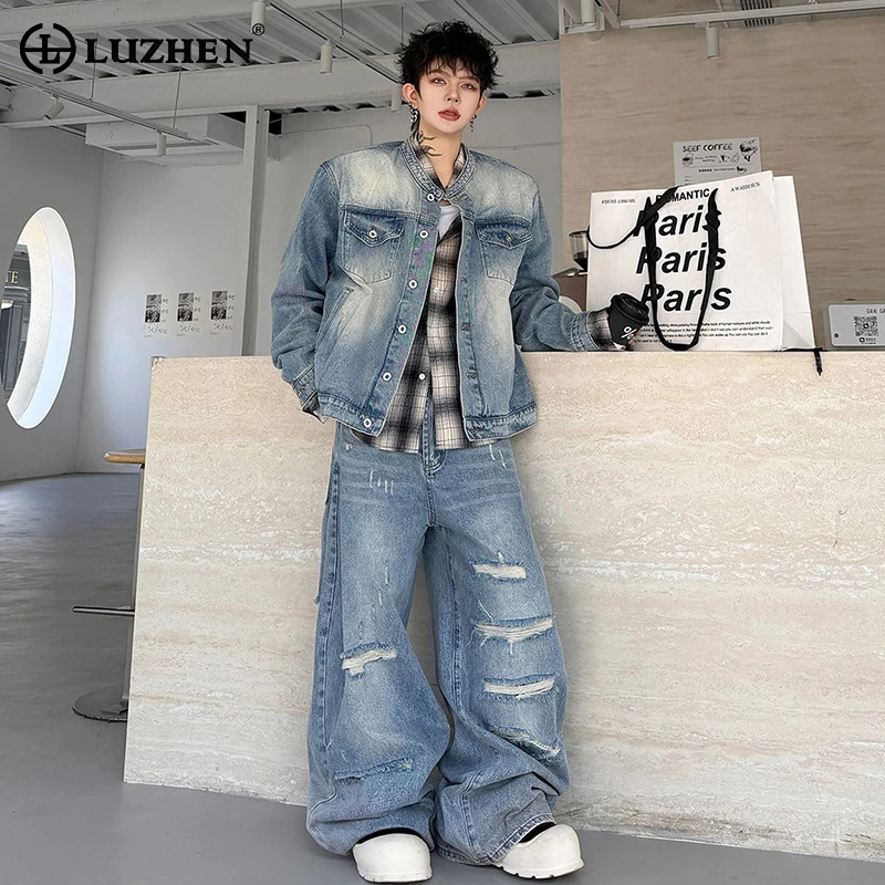 Vintage Fashion For Men - LUZHEN 2026 Осенний винтажный комплект из