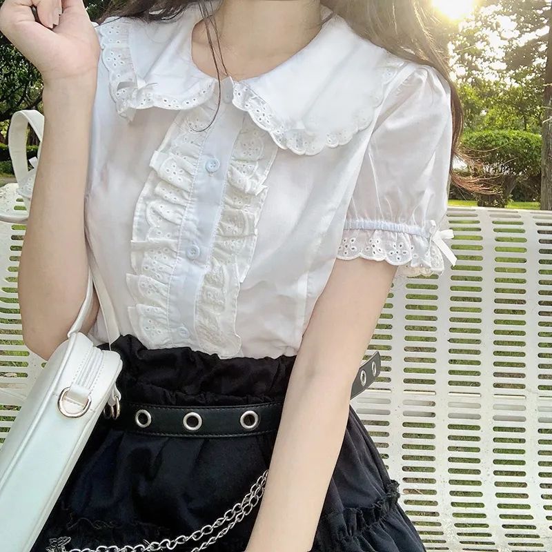 Vintage Fashion Japan - Deeptown Kawaii Лолита блузки белые женские
