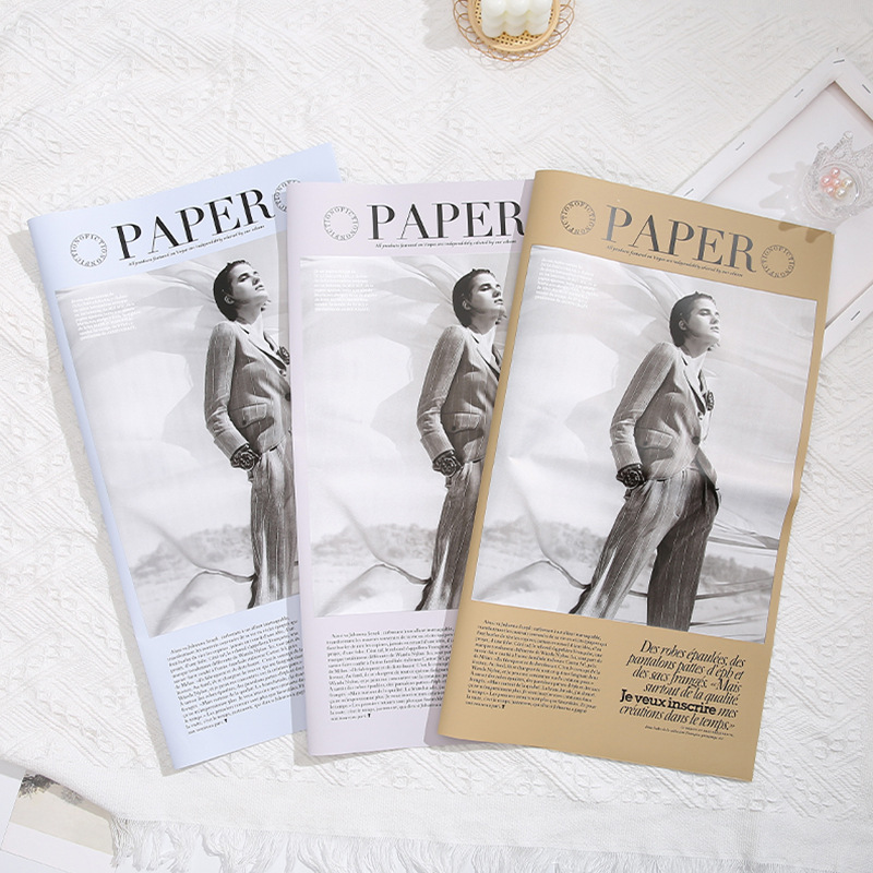 Vintage Fashion Newspaper - Бумага для упаковки букетов с принтом