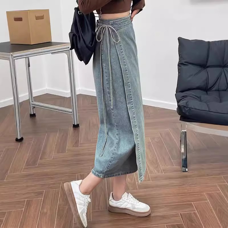 Элегантная джинсовая юбка миди – обзор и цена Denim Skirt Midi Vintage
