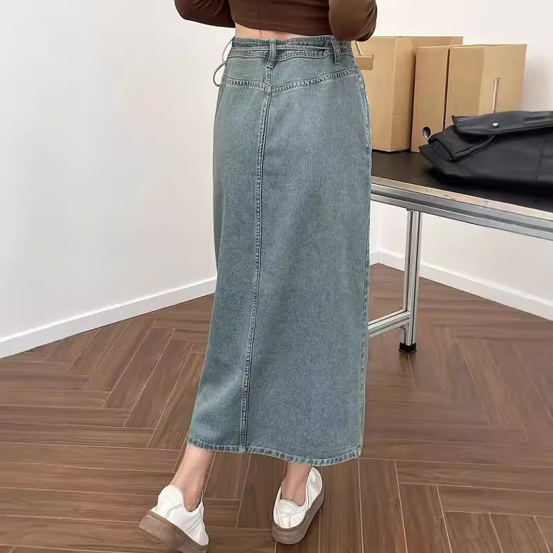 Элегантная джинсовая юбка миди – обзор и цена Denim Skirt Midi Vintage