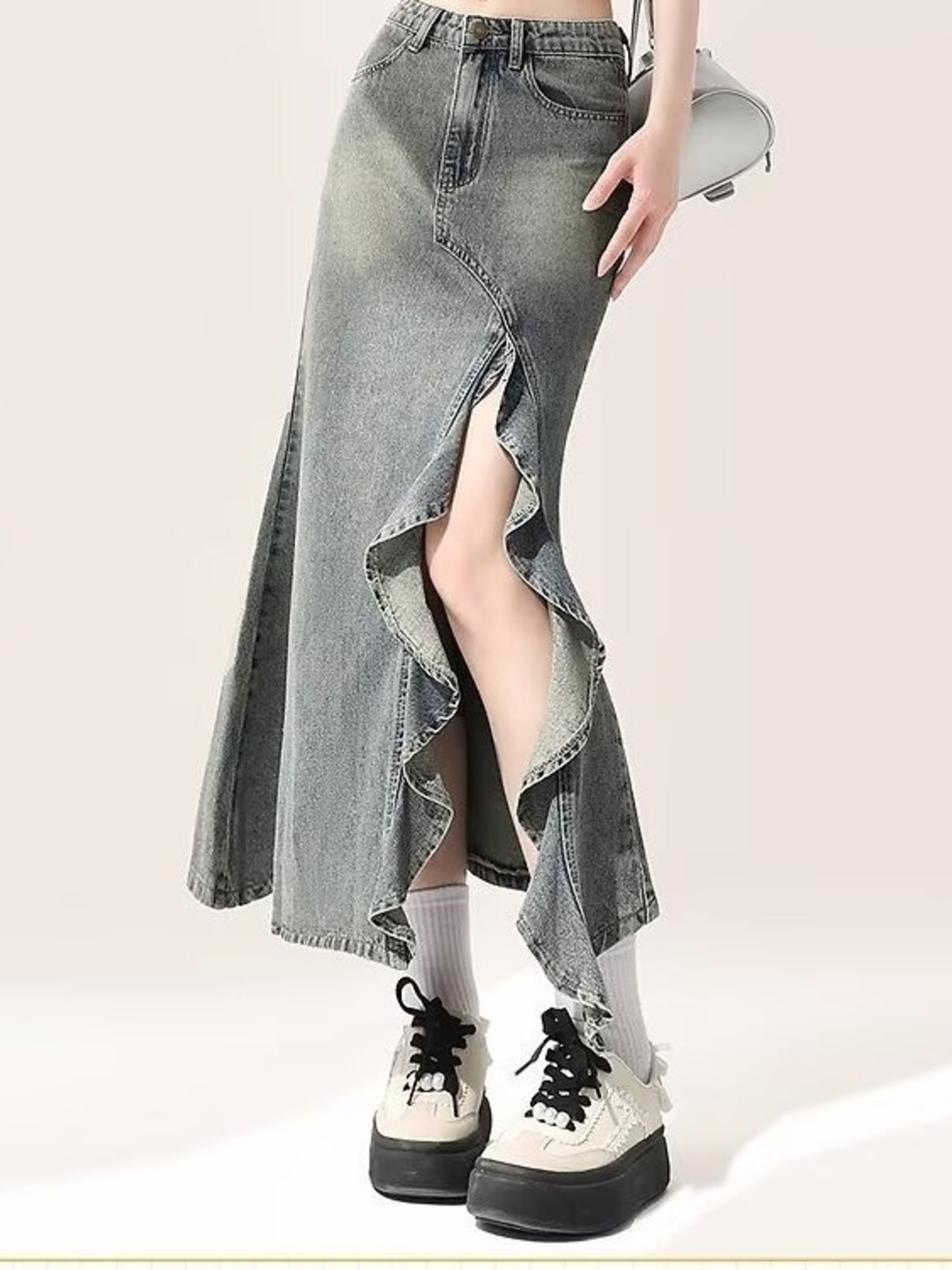 Женская винтажная джинсовая юб – обзор и цена Denim Skirt Midi Vintage