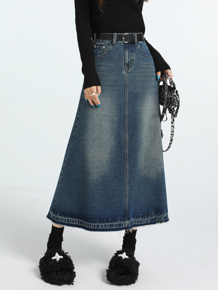 Винтажные джинсовые юбки трапе – обзор и цена Denim Skirt Midi Vintage