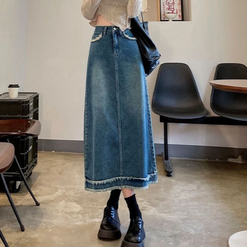Юбки женские миди, модные, с в – обзор и цена Denim Skirt Midi Vintage
