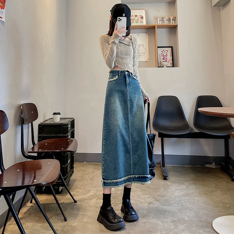 Юбки женские миди, модные, с в – обзор и цена Denim Skirt Midi Vintage