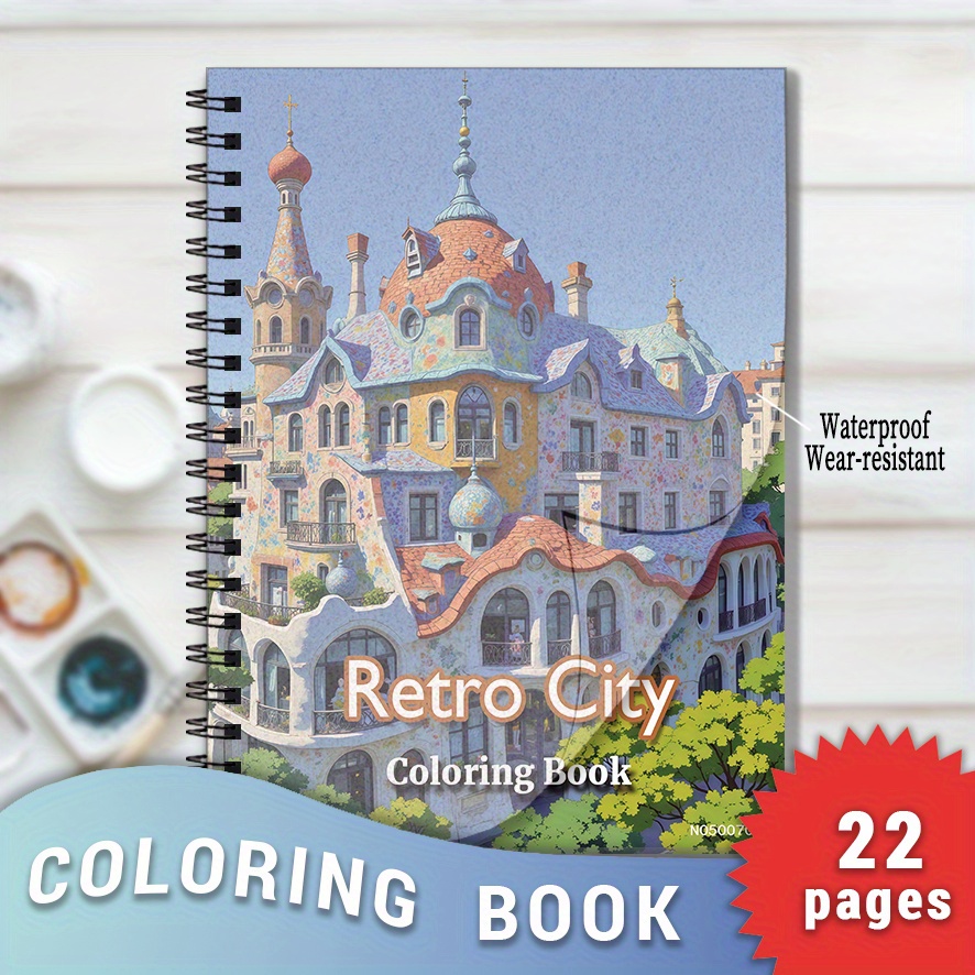 Книжка-раскраска «Ретро-город» – обзор и цена Vintage Fashion Coloring Book