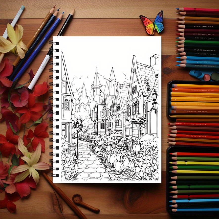 Книжка-раскраска «Ретро-город» – обзор и цена Vintage Fashion Coloring Book