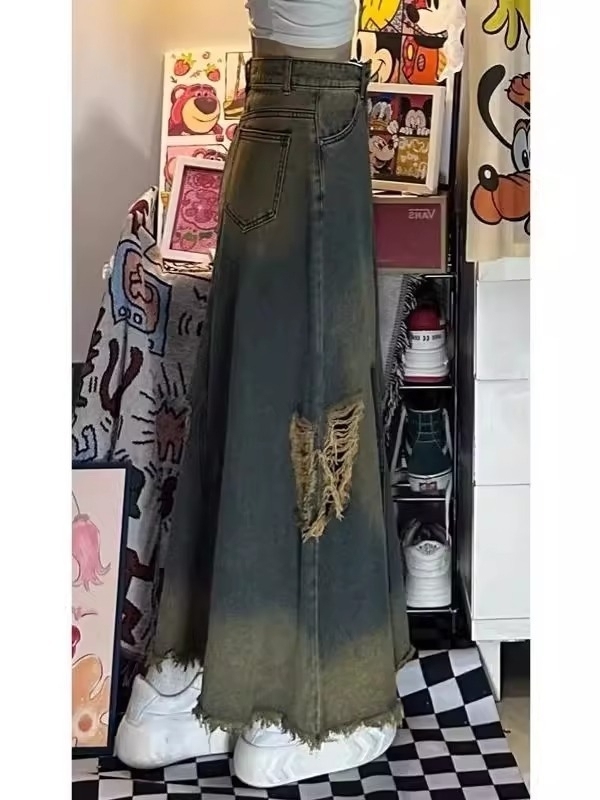 Джинсовая юбка миди А-силуэта  – обзор и цена Denim Skirt Midi Vintage