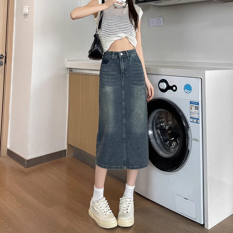 Новая джинсовая юбка миди с вы – обзор и цена Denim Skirt Midi Vintage