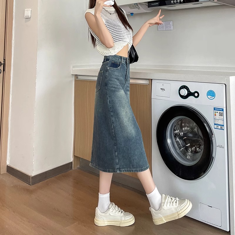 Новая джинсовая юбка миди с вы – обзор и цена Denim Skirt Midi Vintage